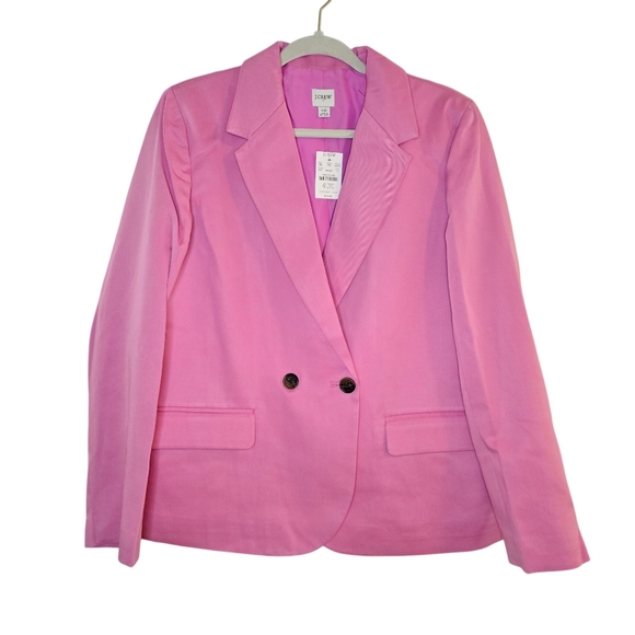 J. Crew Factory Drapey Twill Double-Breasted Blazer - Picture 4 of 10